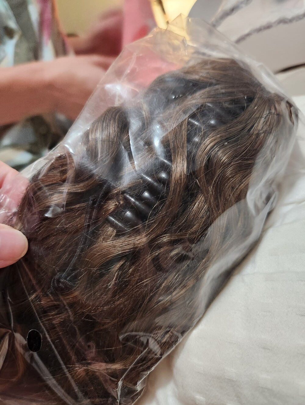 Clip In Brown Wavy Ponytail New